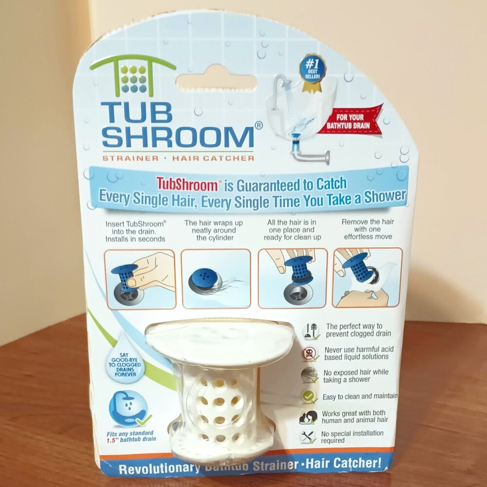 TubShroom Tub Drain Protector Hair Catcher/Strainer/Snare (2.25 x 2.25 Inch)